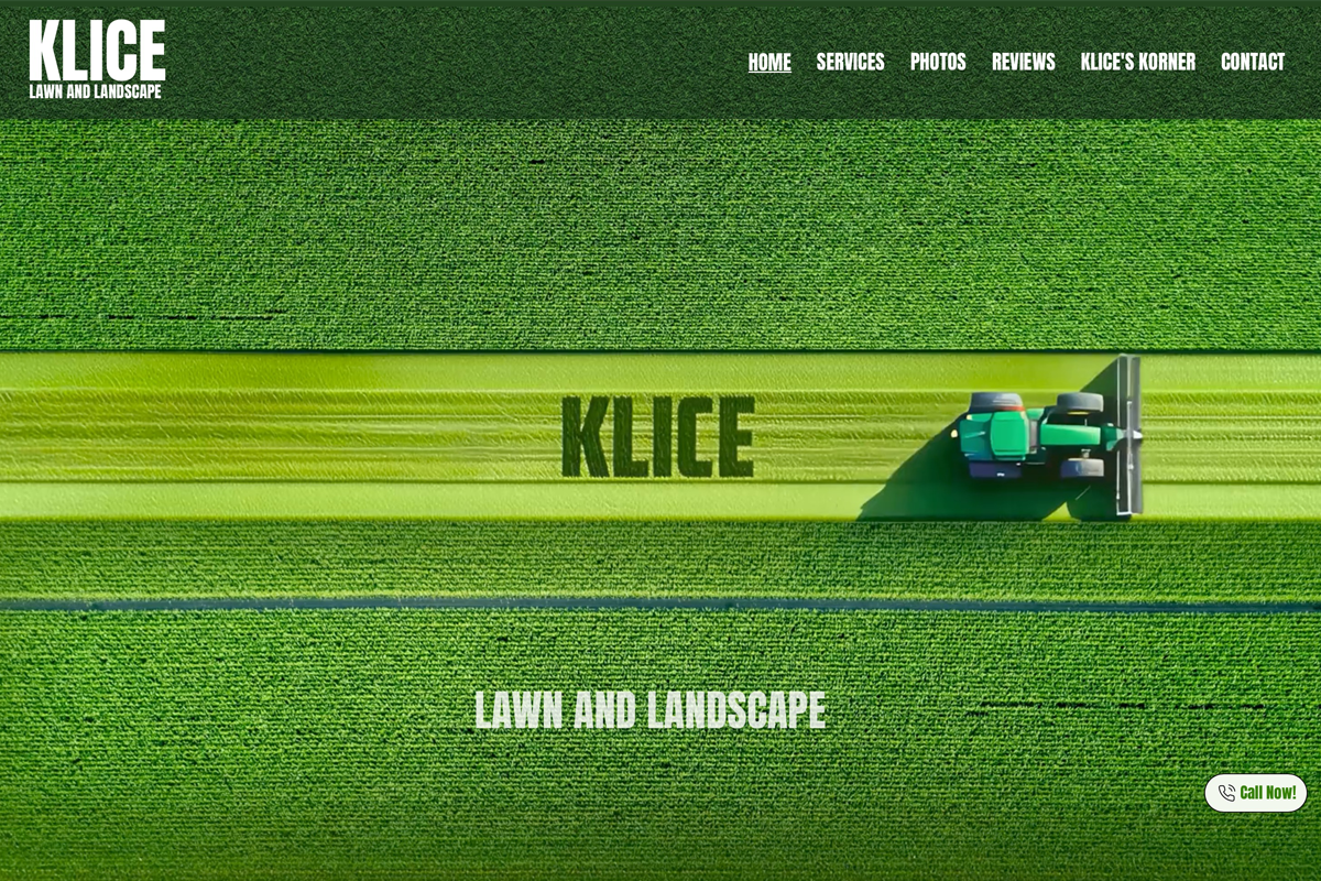 Klice Lawn and Landscaping Website