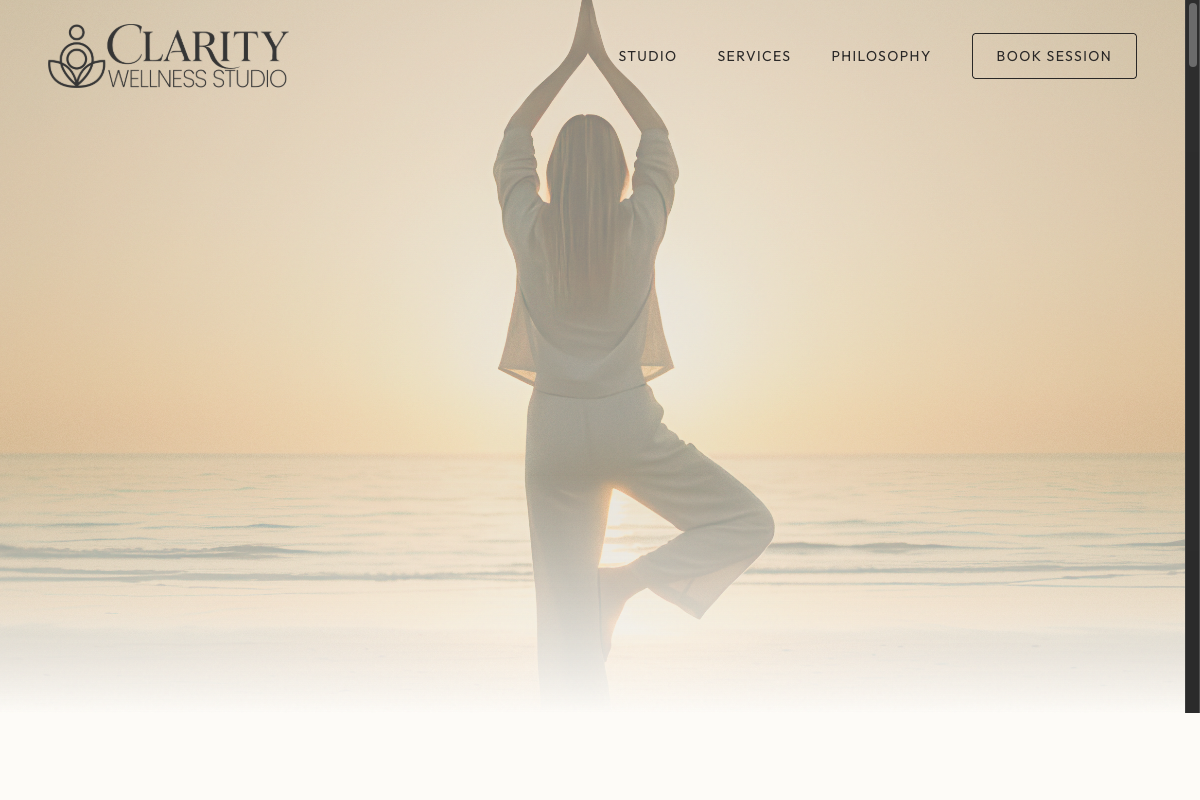 Clarity Wellness Studio Website